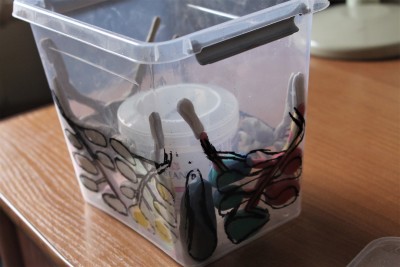 Ostatecznie nie użyłem tego opakowania po wacikach.